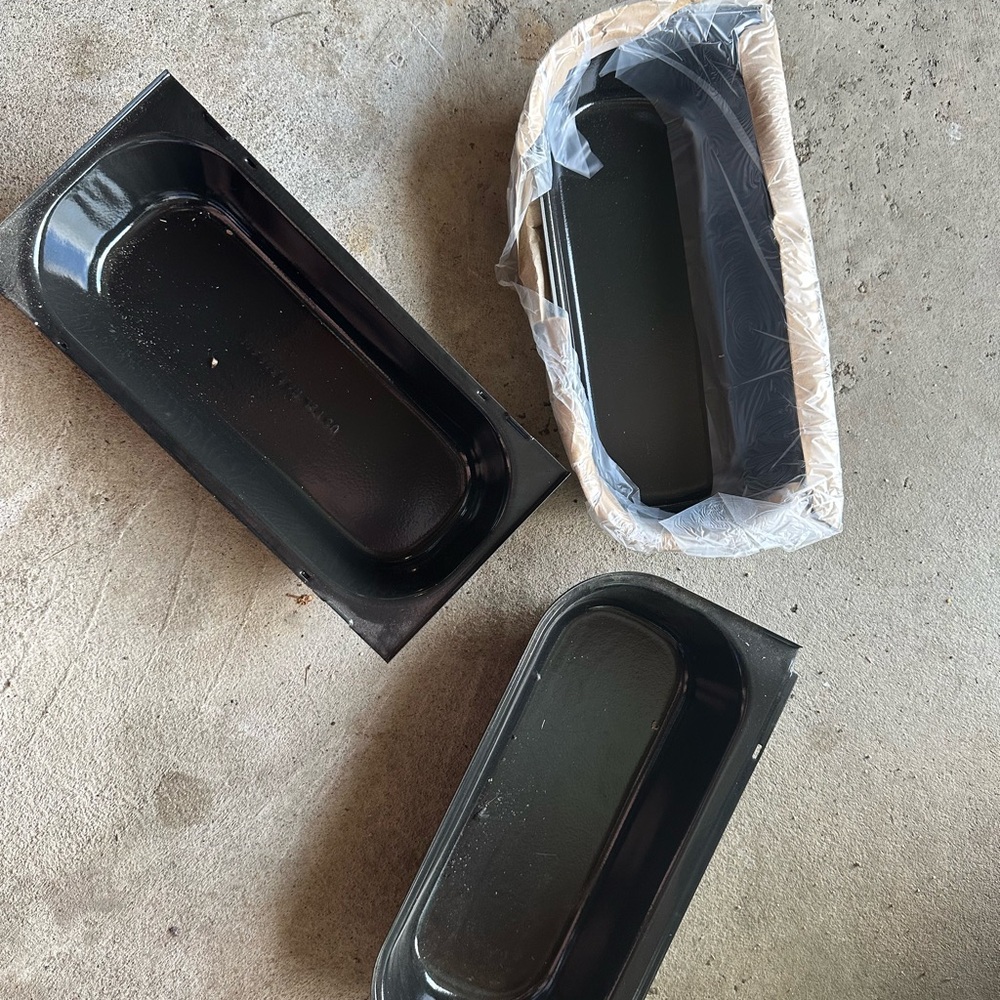 Set of Three Black oil Pans